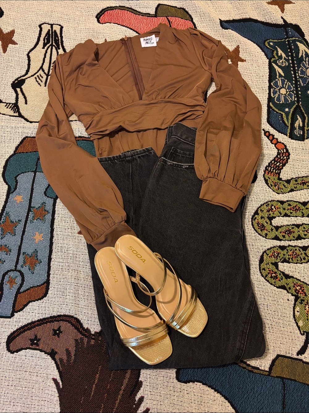 Princess Polly Chocolate Brown Bodysuit